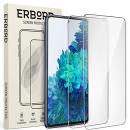 2x tvrzené sklo pro Samsung Galaxy S20 FE, ERBORD 9H Hard Glass na displeji