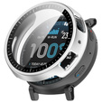 2v1 Pouzdro + tvrzené sklo pro Amazfit Active Max, stříbrné
