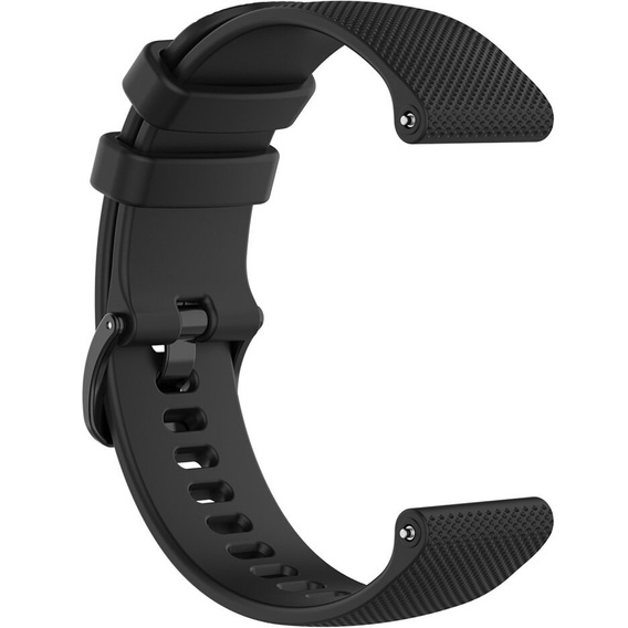 Univerzální silikonový řemínek 20 mm, černý