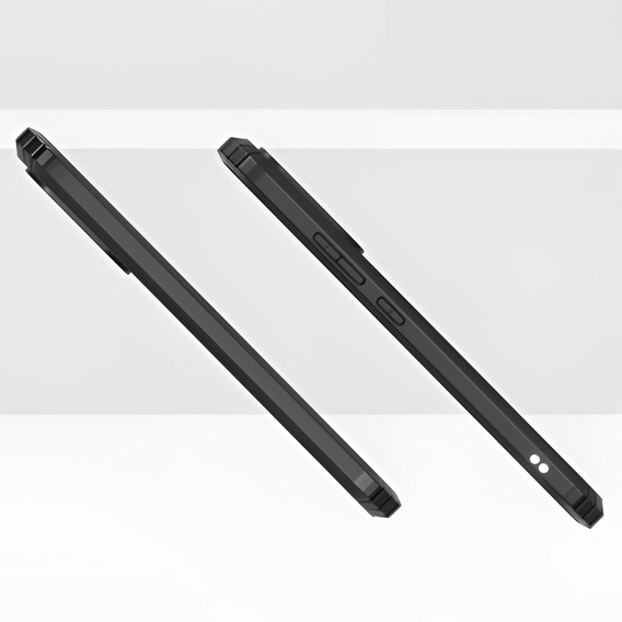 Pouzdro pro Oppo Reno 14, vyztužené, průhledné s černými boky