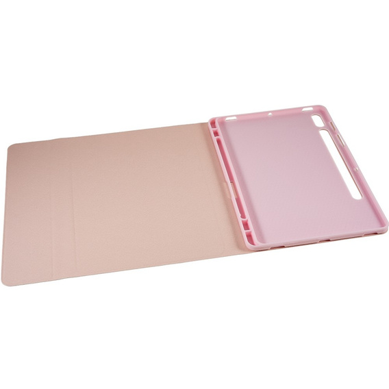 Pouzdro + klávesnice Samsung Galaxy Tab S7 T870/T875 / S8, Pen Slot, růžové rose gold