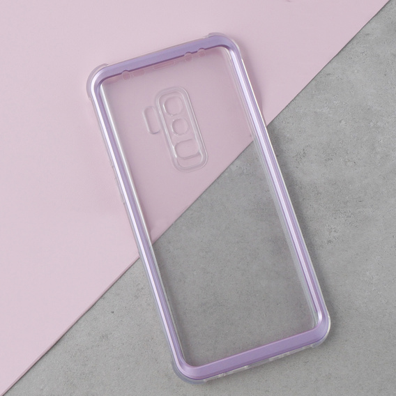 Pouzdro pro Samsung Galaxy S9 Plus, Suritch Full Body, transparentní / fialové