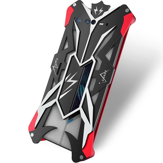 Pancéřové pouzdro pro Asus ROG Phone 7 5G, Aluminum Alloy, černá / červená