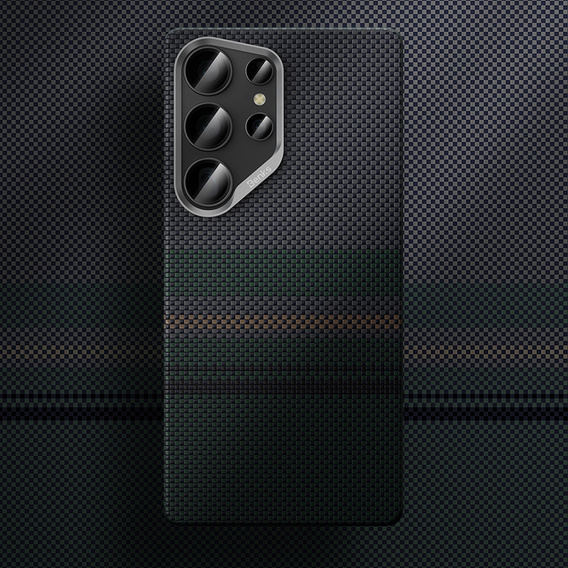 Pouzdro BENKS Kevlar pro Samsung Galaxy S25 Ultra, pro MagSafe, Carbon Fiber, černé