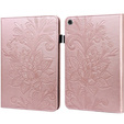 Pouzdro s klopou pro Samsung Galaxy Tab A8 10.5 SM-X200 SM-X205, flower, růžové rose gold
