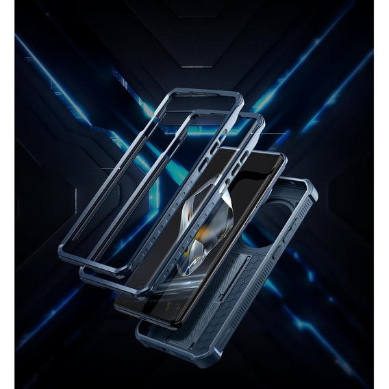 Pancéřové pouzdro pro OnePlus 12, Dexnor Full Body (Two Frames), modré