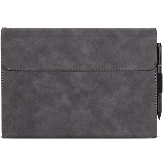 Pouzdro pro Microsoft Surface Go 3/Go 2/Go, Wallet Pen Slot, šedé