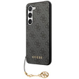 Pouzdro GUESS pro Samsung Galaxy A55, 4G Charms Collection Hardcase, šedé