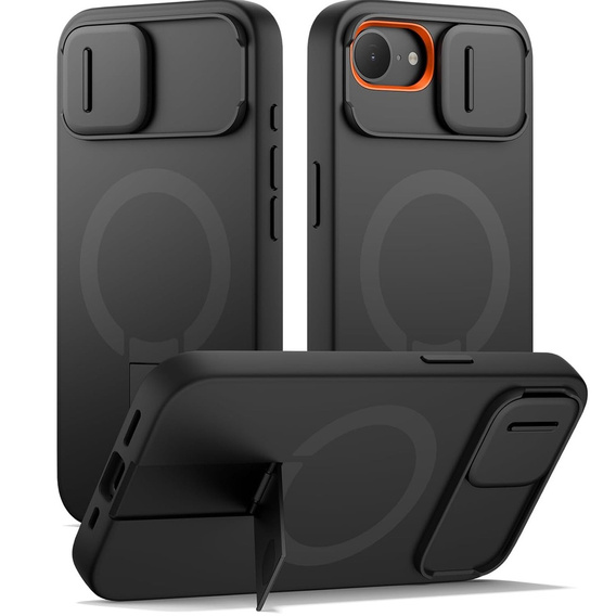 SURITCH - Magnetické ochranné pouzdro s krytem fotoaparátu a stojánkem pro iPhone 16e