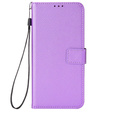 Klopové pouzdro pro Oppo A17, Wallet Smart Magnet, fialové