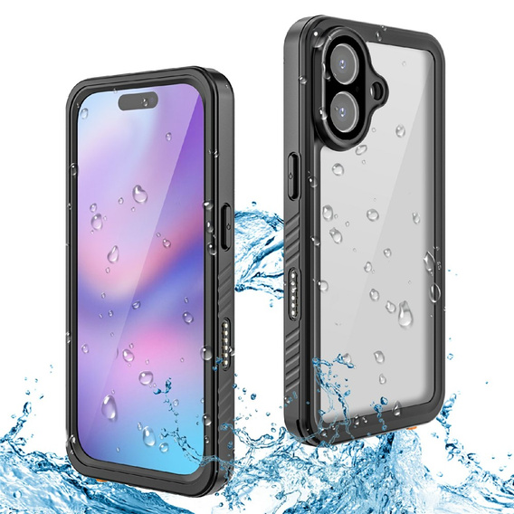Pouzdro pro iPhone 17, vodotěsné IP68 Redpepper, černé