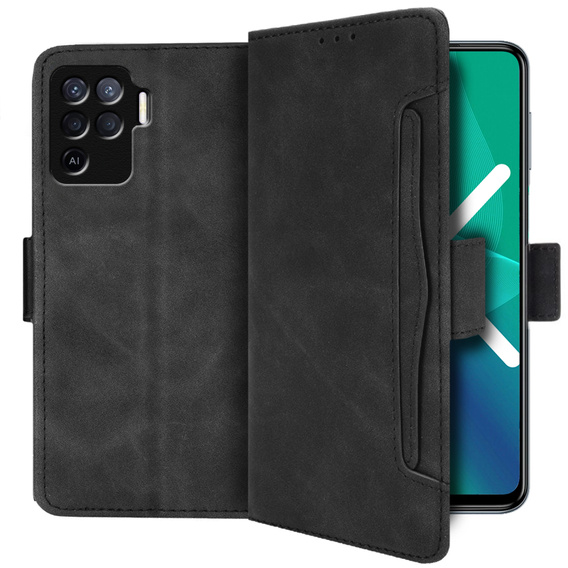 Klopové pouzdro pro Oppo Reno5 Lite, Card Slot, černé