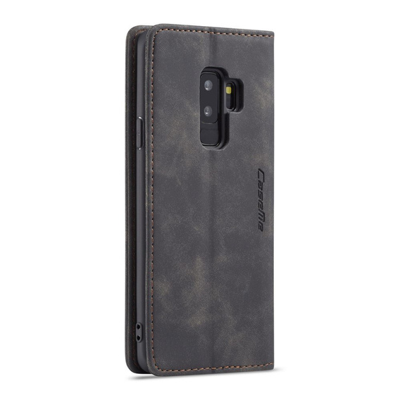 Pouzdro CASEME pro Samsung Galaxy S9 Plus, Leather Wallet Case, černé