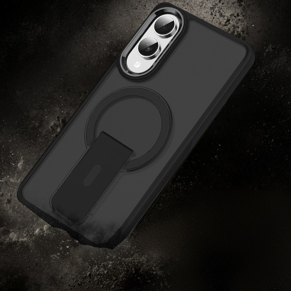 Pouzdro pro Samsung Galaxy S25 Edge, matný stojánek, pro MagSafe, černé
