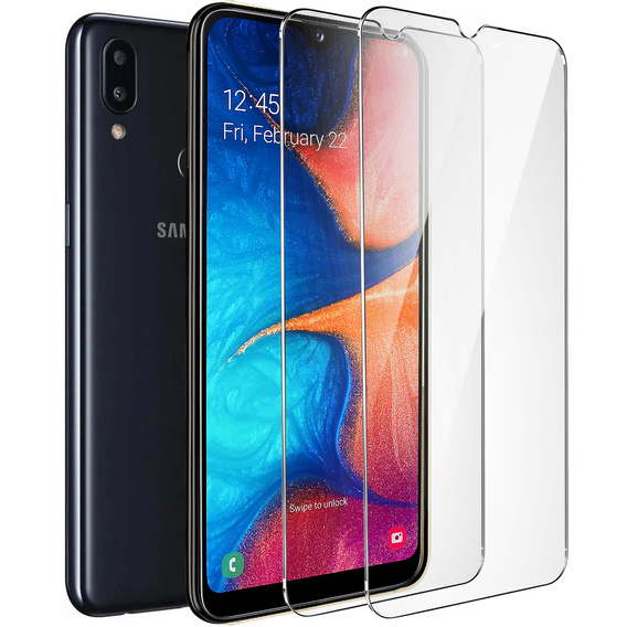 2x tvrzené sklo pro Samsung Galaxy A20E, ERBORD 9H Hard Glass na displeji