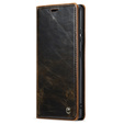 CASEME flipové pouzdro pro Samsung Galaxy S21 Ultra 5G, Waxy Textured, káva
