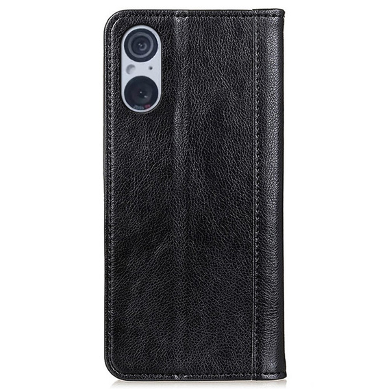 Pouzdro pro Sony Xperia 5 V, Wallet Litchi Leather, černé