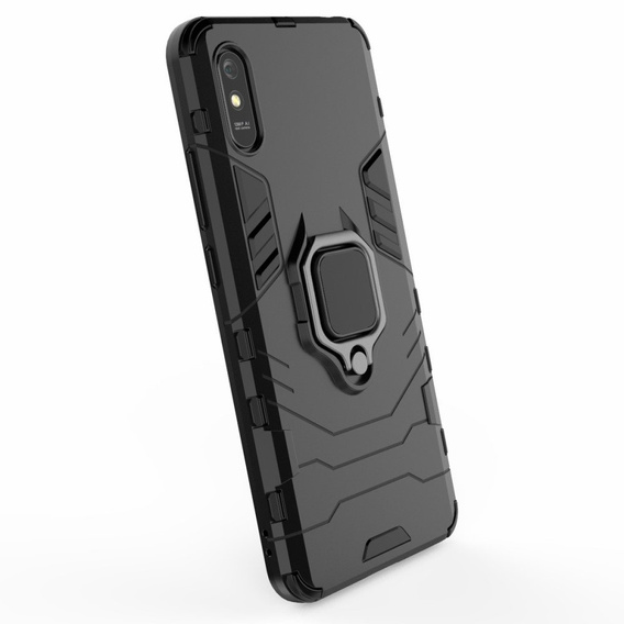 Pouzdro pro Xiaomi Redmi 9A, Kickstand Ring, černé