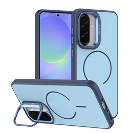 Skin-touch pouzdro s podstavcem pro MagSafe pro Samsung Galaxy A57 5G, modré