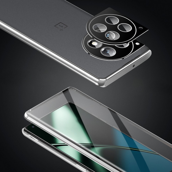 Pouzdro pro OnePlus 12 5G, Magnetic Dual Glass, stříbrné