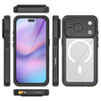 Pouzdro Redpepper pro iPhone 17 Pro, vodotěsné, IP68, pro MagSafe, průhledné s černými boky