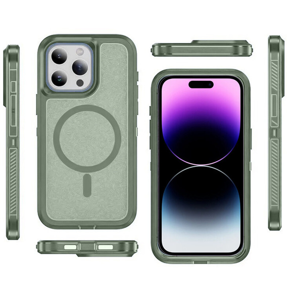 Pouzdro s rámečkem pro iPhone 14 Pro, pro MagSafe, zelené