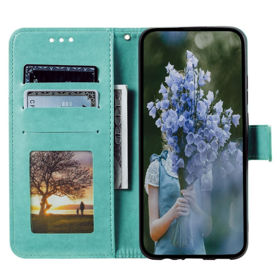 Klopové pouzdro pro Samsung Galaxy A14 4G/5G, Mandala, zelené