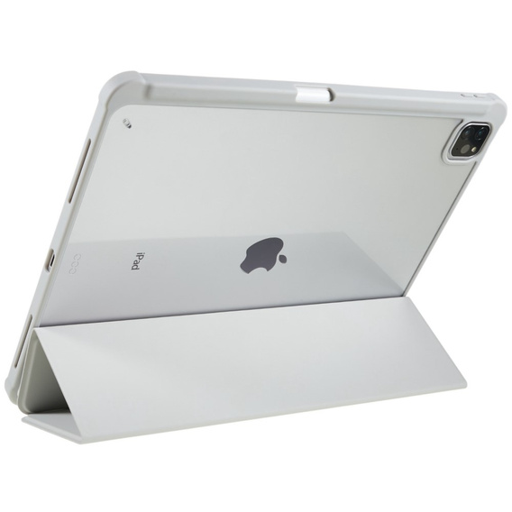 Pouzdro pro iPad Pro 12.9" 2022/2021/2020 (6/5/4 gen.), Smartcase Hybrid, se slotem na stylus, šedé