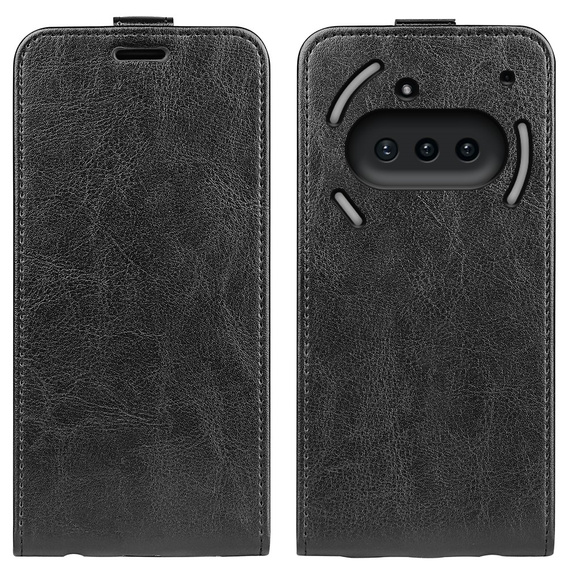 Klopové pouzdro pro Nothing Phone 3a, Flip, černé