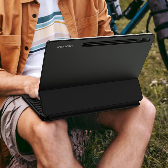 Pouzdro s klávesnicí pro Samsung Galaxy Tab S10+/S9 FE+ Plus/S9+/ S8+/ S7+/ S7 FE, Dexnor Magnetic Keyboard Touchpad, černé