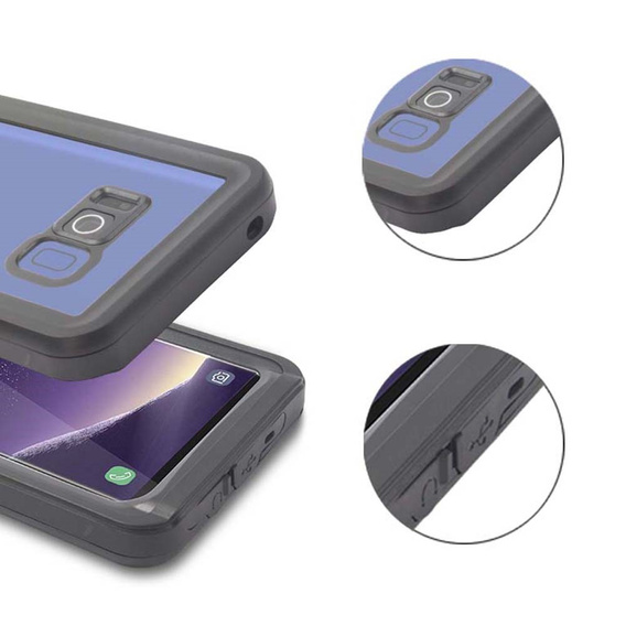 Vodotěsné pouzdro IP68 pro Samsung Galaxy S8 5G, černé