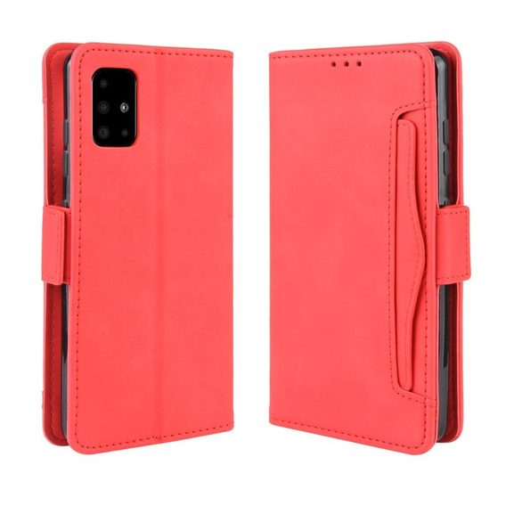 Klopové pouzdro pro Samsung Galaxy A51, Card Slot, červené