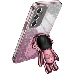 Pouzdro pro Samsung Galaxy A55 5G, Glitter Astronaut, růžové