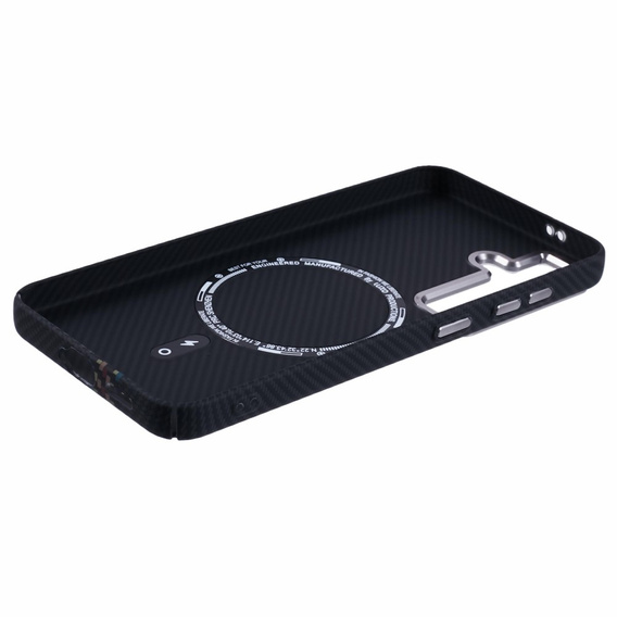 Pouzdro pro Samsung S25, Carbon Fiber MagSafe, černé