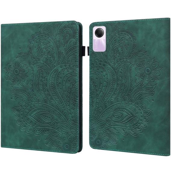 Pouzdro s klopou pro Xiaomi Redmi Pad SE 11", flower, zelené
