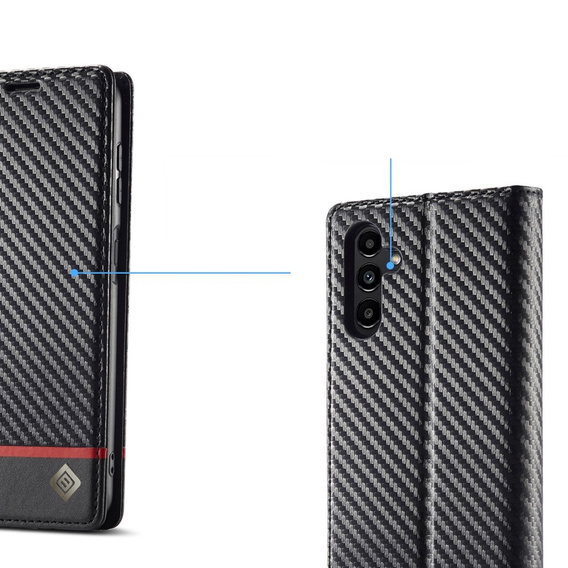 Klopové pouzdro pro Samsung Galaxy A55, Carbon LC.IMEEKE, černé