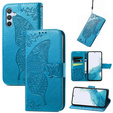 Klopové pouzdro pro Samsung Galaxy A17 5G, peněženka, Butterfly, modré