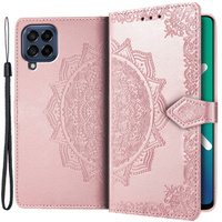 Klopové pouzdro pro Samsung Galaxy M53 5G, Mandala, růžové rose gold