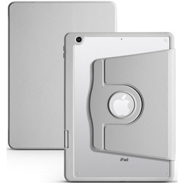 Pouzdro pro iPad 10.2" 2021/2020/2019 (9/8/7 gen.), s prostorem pro stylus, otočné o 360°, šedé