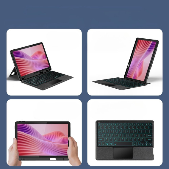 Pouzdro + klávesnice Lenovo Tab Plus, černé