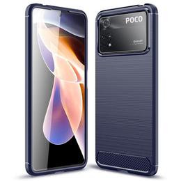 Pouzdro pro Xiaomi Poco X4 Pro 5G, Carbon, modré