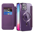 Klopové pouzdro pro iPhone 11, RFID Wallet MagSafe CamShield, fialové