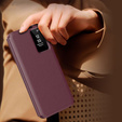 Flipové pouzdro pro Samsung Galaxy S24 FE, Smart View Wallet, kaštanové
