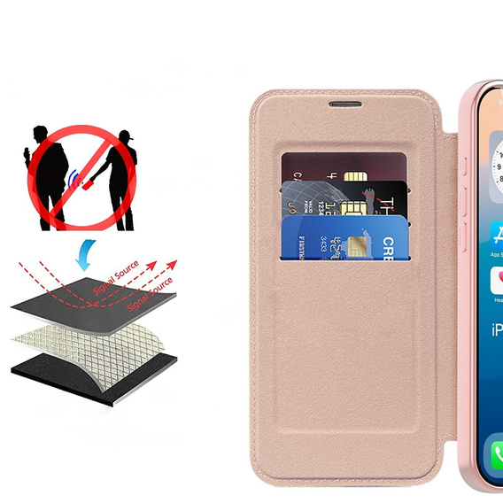 Peněženkové flipové pouzdro MagSafe RFID s ochranou fotoaparátu pro iPhone 17 Pro Max