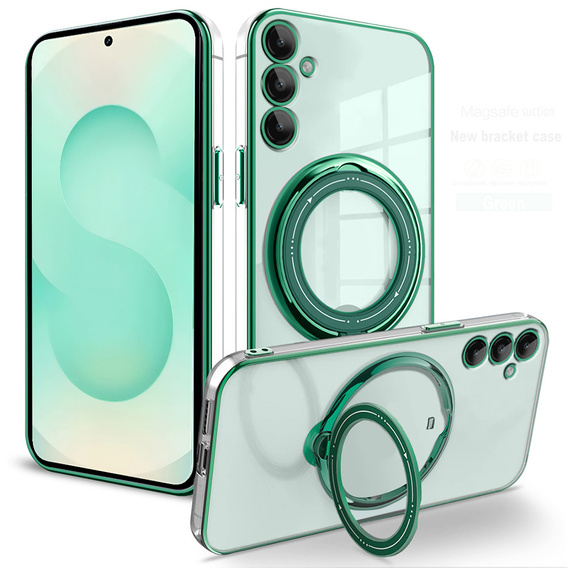 Magnetické pouzdro pro Samsung Galaxy S25+ Plus, pro MagSafe, zelené