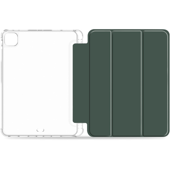 Pouzdro pro iPad Pro 11 2022 / 2021 / 2020, Smartcase Hybrid, se slotem na stylus, tmavě zelené