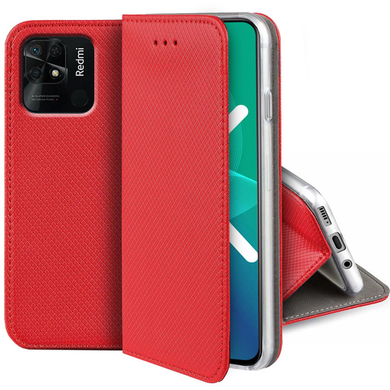 Klopové pouzdro pro Xiaomi Redmi 10C, Wallet Smart Magnet, modré