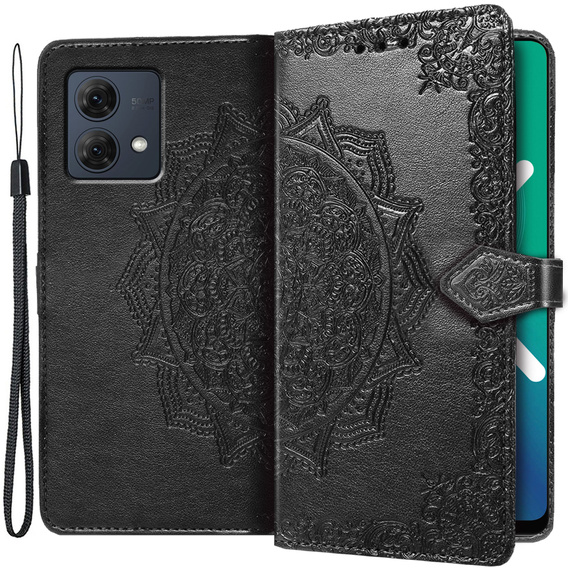 Klopové pouzdro pro Motorola Moto G84, Mandala, černé