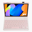 Pouzdro s klávesnicí Bluetooth pro Lenovo Idea Tab 11" 2025 TB336FU TB336ZU, růžové