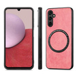 Pouzdro pro Samsung Galaxy A14 5G, Leather Hybrid MagSafe, růžové